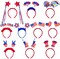 10 Pcs 4th of July Patriotic Headband, American Flag Headbands for Women, 4th of July Accessories